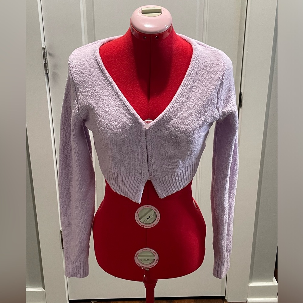 Lavender wild fable crop cardigan size xs